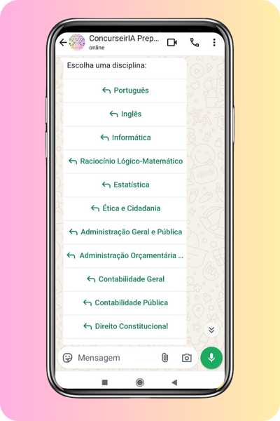 Seleção de disciplinas